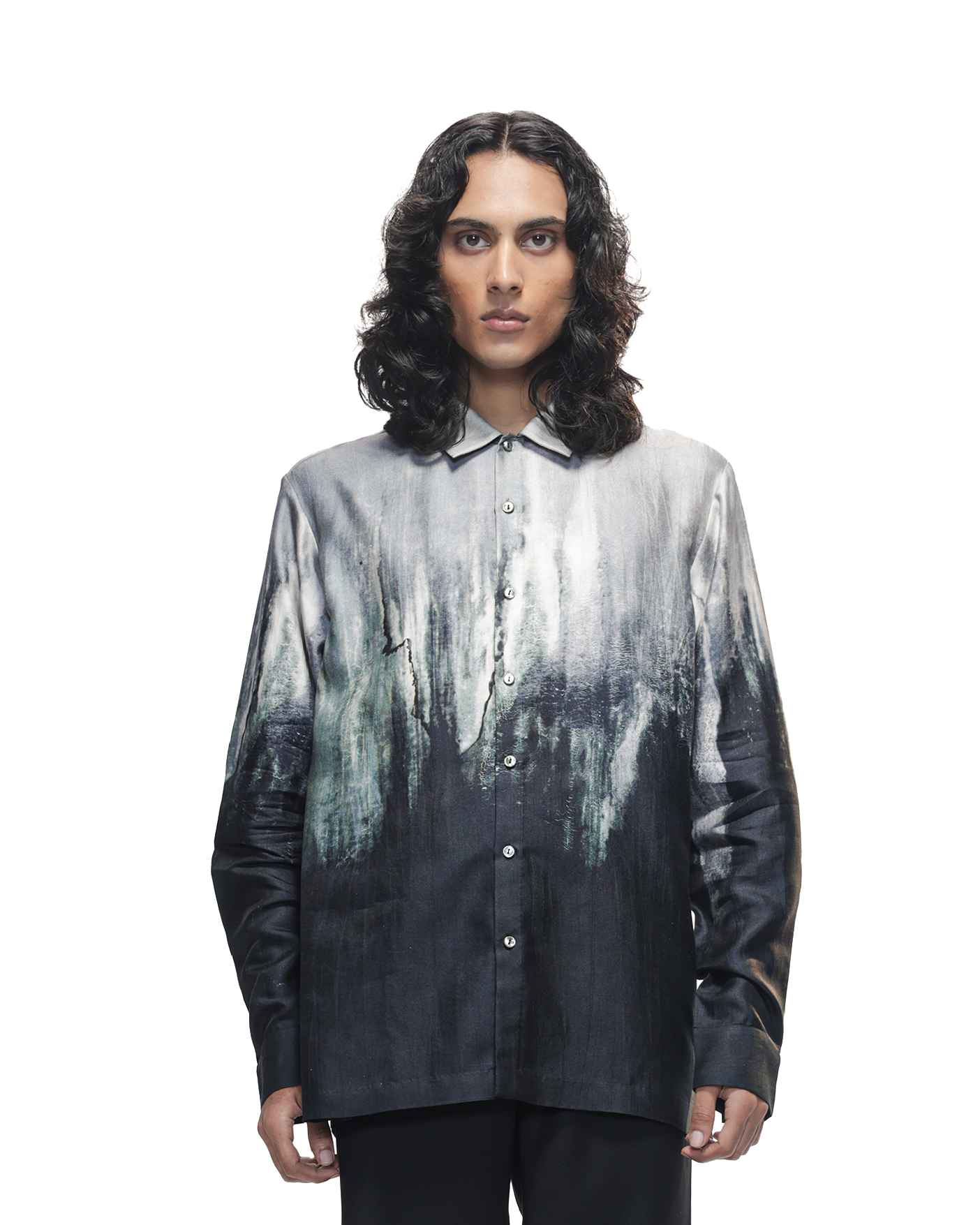 COUNTRYMADE Shirts Molten Metal Shirt en soie imprimée
