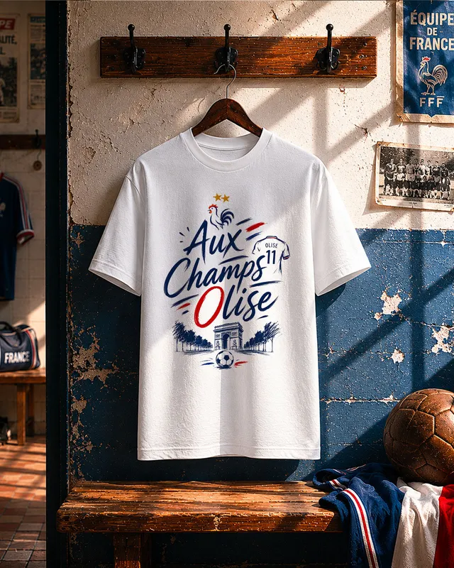 Juste Un T-shirt T-shirts Brodés Aux Champs Olise t-shirt brodé blanc