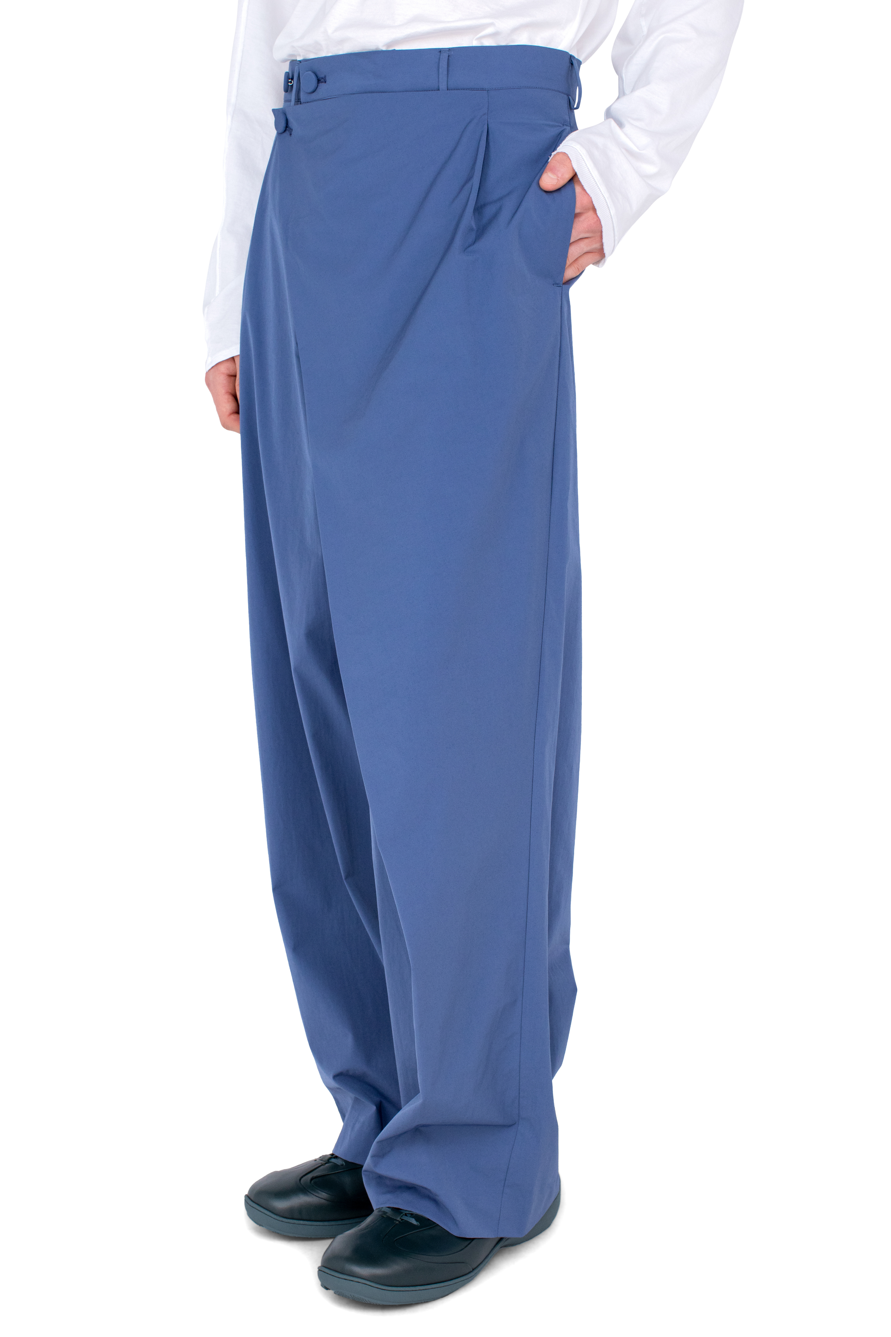 Kiko Kostadinov Bottoms KIPPEL Wrap Trousers pantalon bleu Abyss