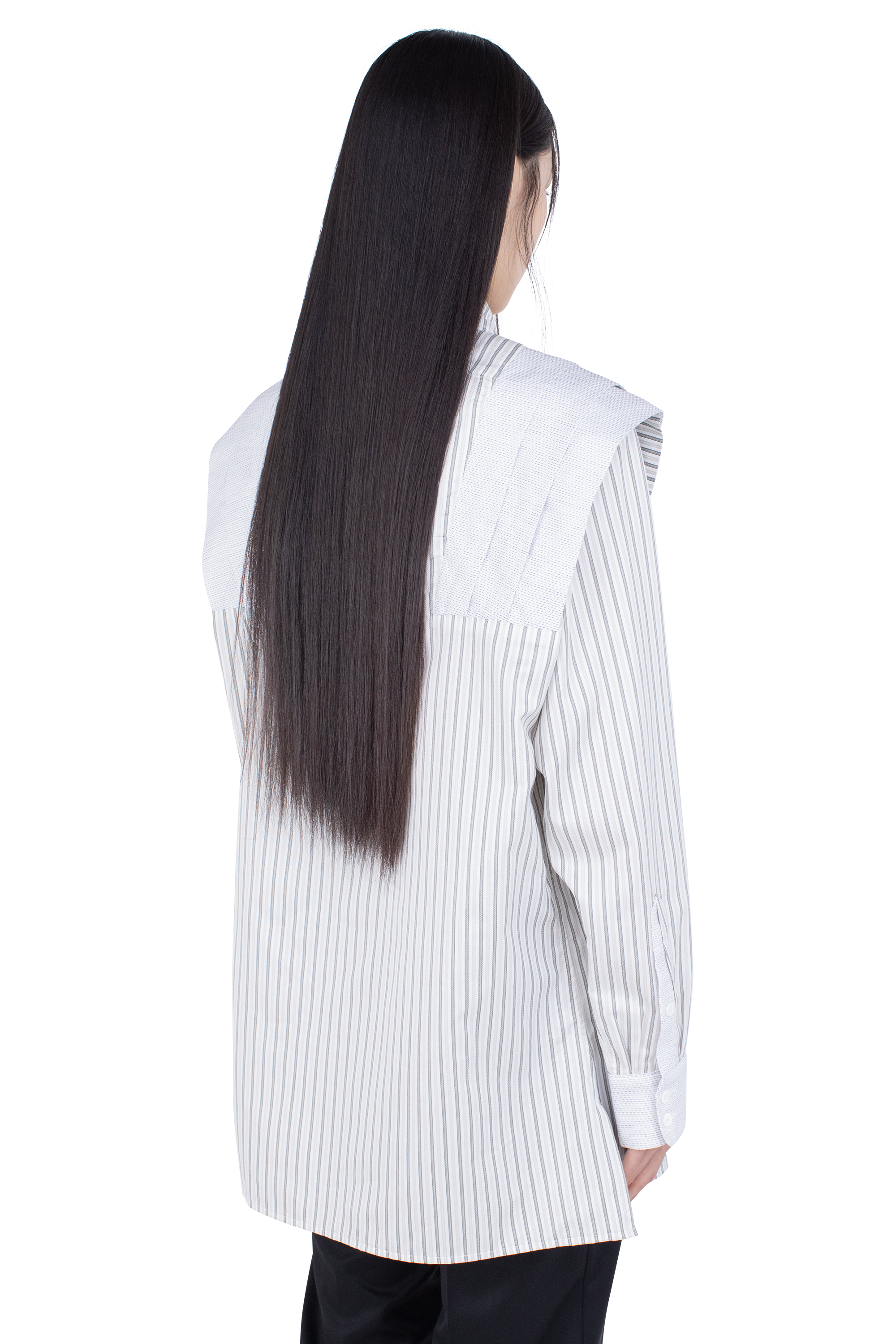 Kiko Kostadinov Shirts HERMEN Shirt chemise Khaki & Beige / White & Navy en coton