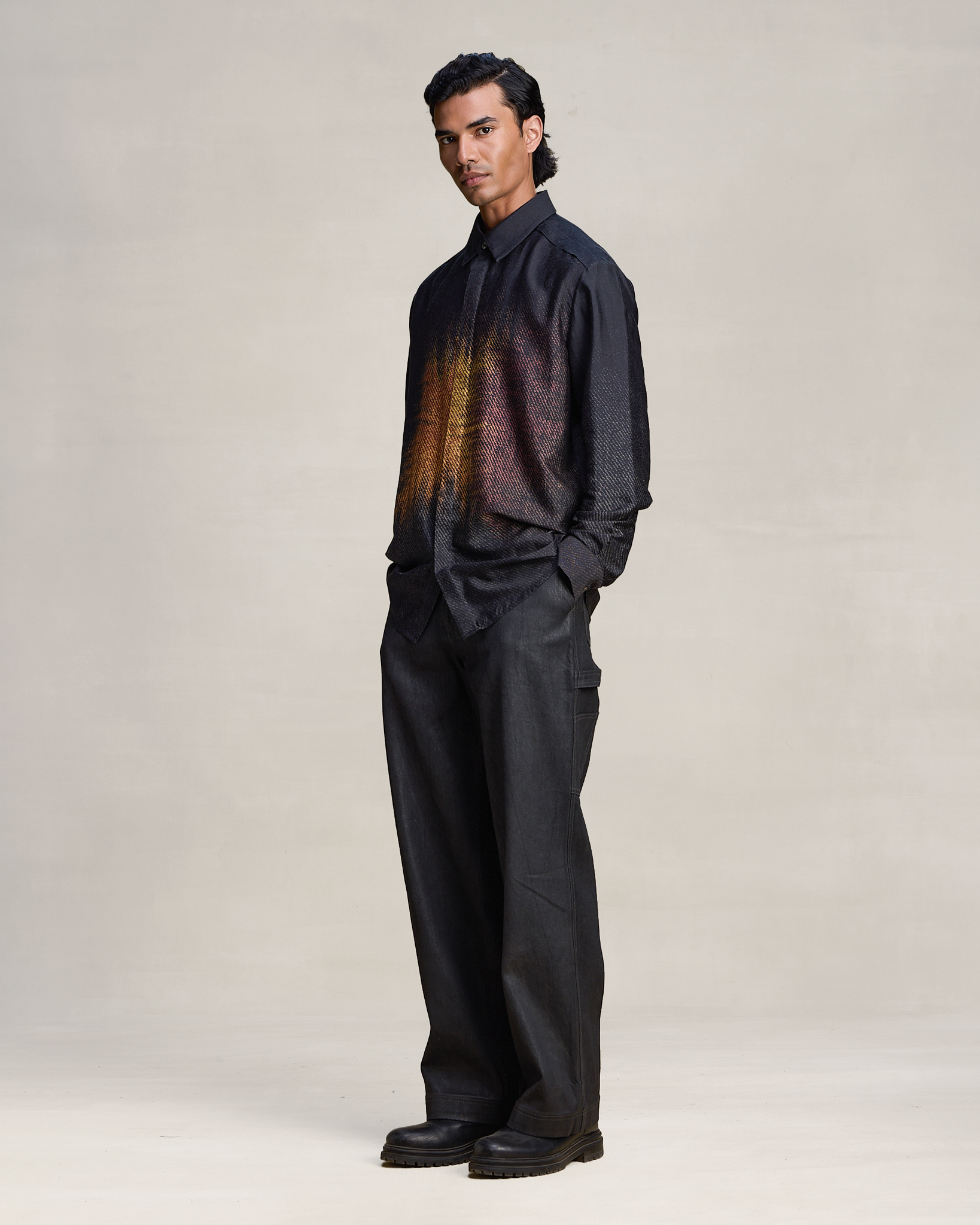 COUNTRYMADE Shirts THERMAL MAP SHIRT chemise en soie imprimée