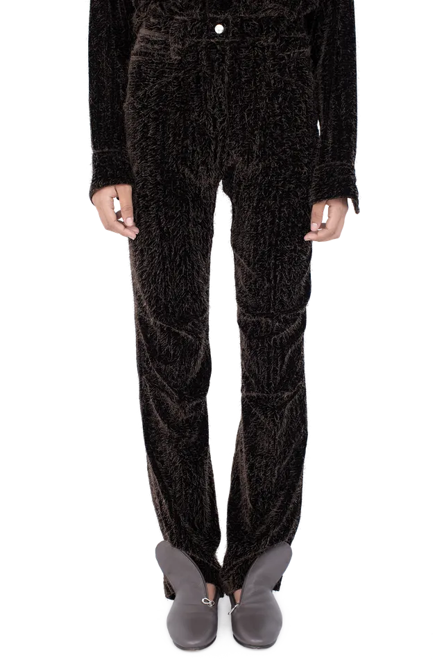 Kiko Kostadinov Bottoms CASSOWARY Trousers Hickory 34 en velours