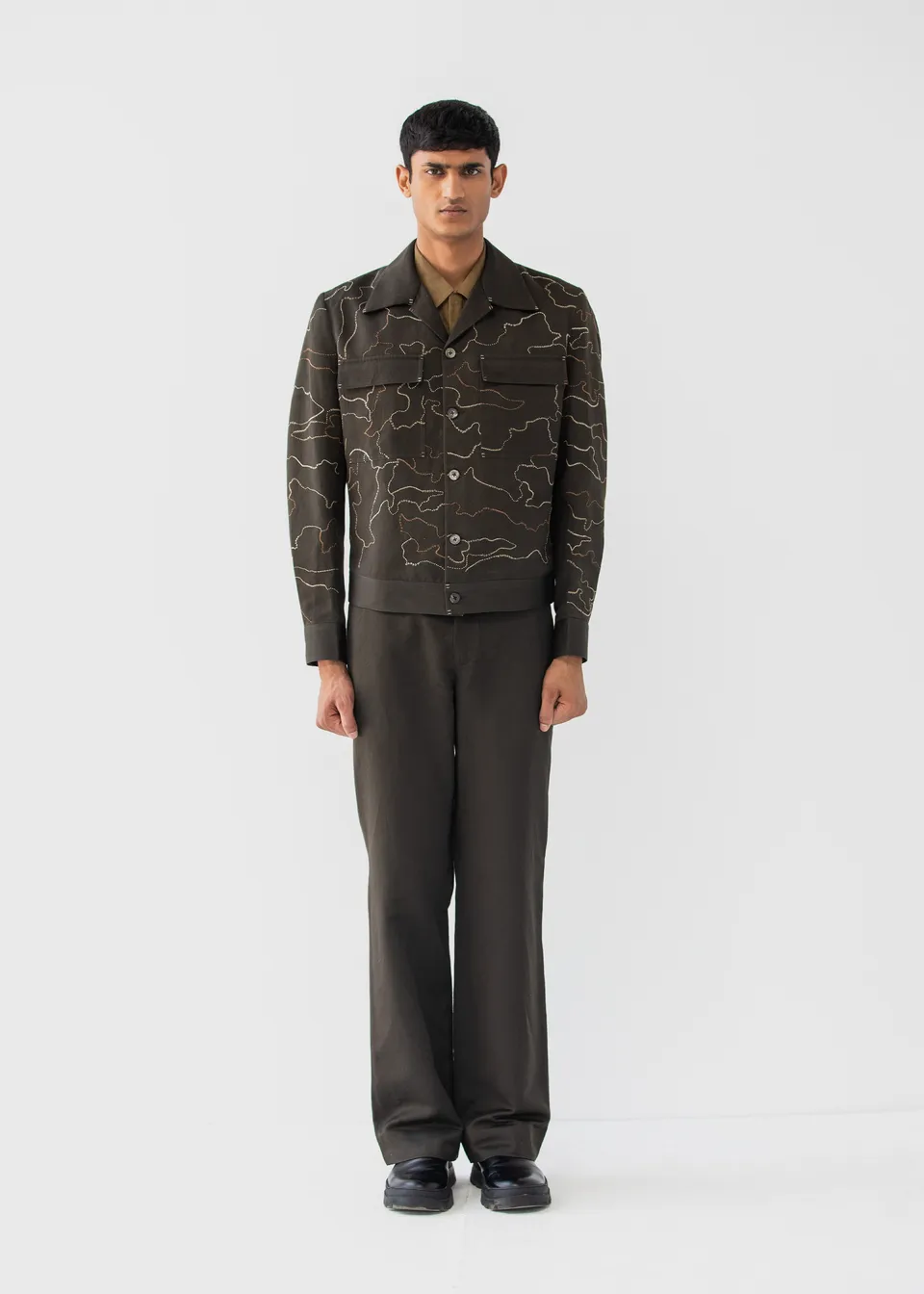 COUNTRYMADE Jackets CITADEL SHORT JACKET veste courte en lin brodée