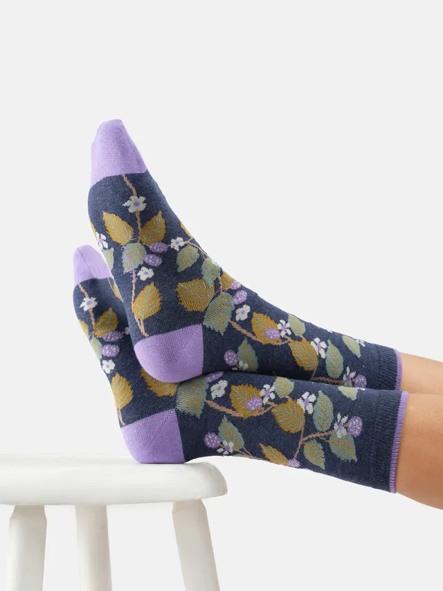 Sourire Multicolore Chaussettes femme Chaussettes mûres en coton bio 36/40