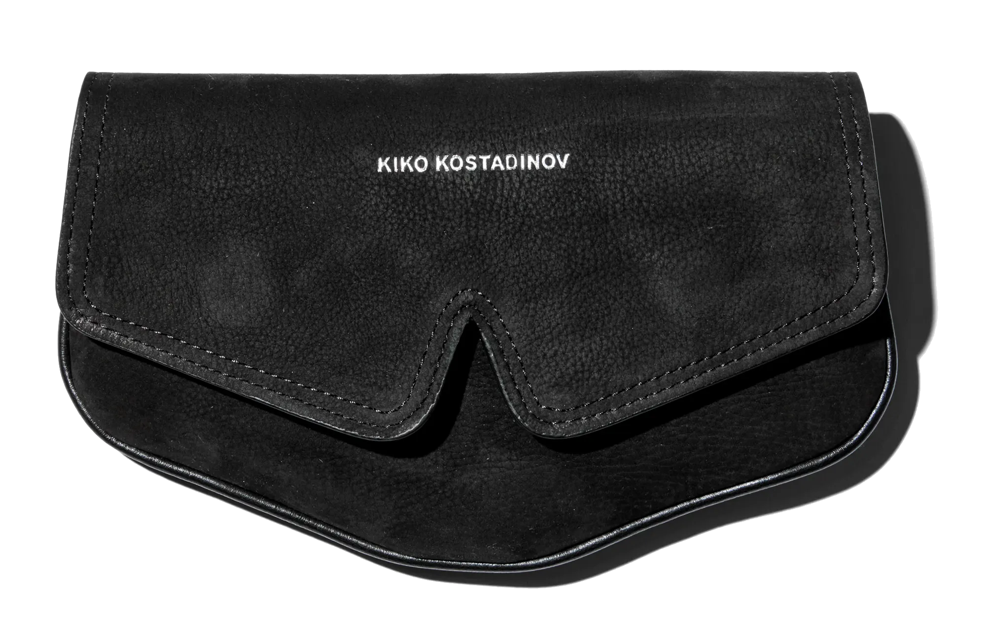 Kiko Kostadinov Bags MEZULARI Wallet portefeuille Distressed Black en nubuck