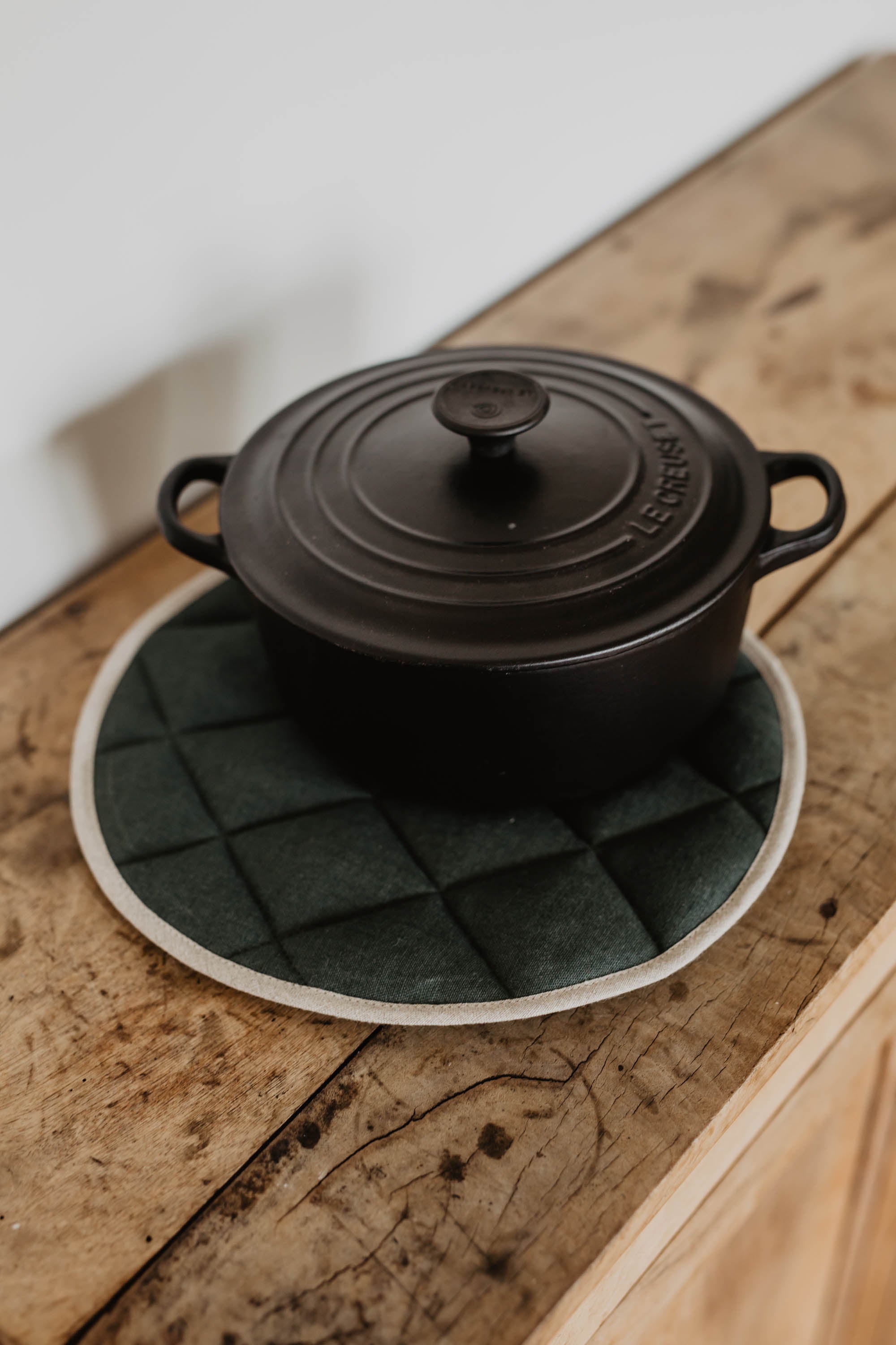 Laumė linen Home Edit manique en lin vert forêt