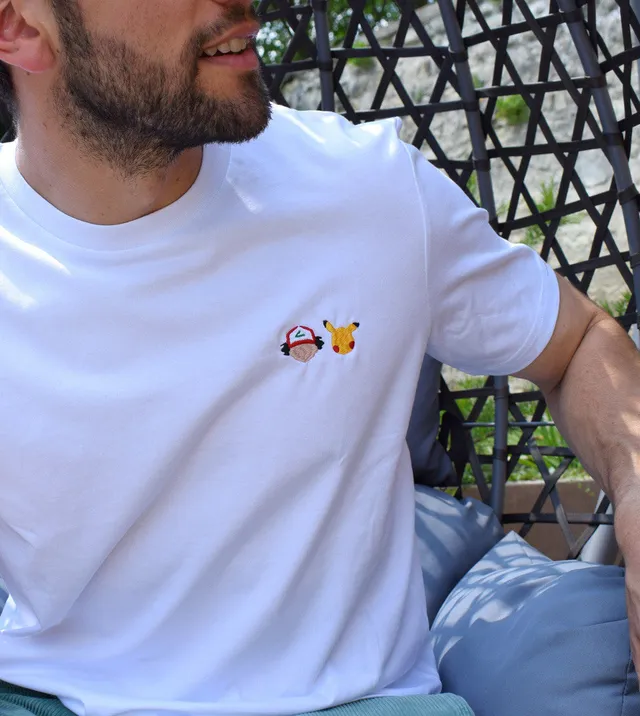 Juste Un T-shirt T-shirts Brodés Sacha t-shirt brodé coton biologique