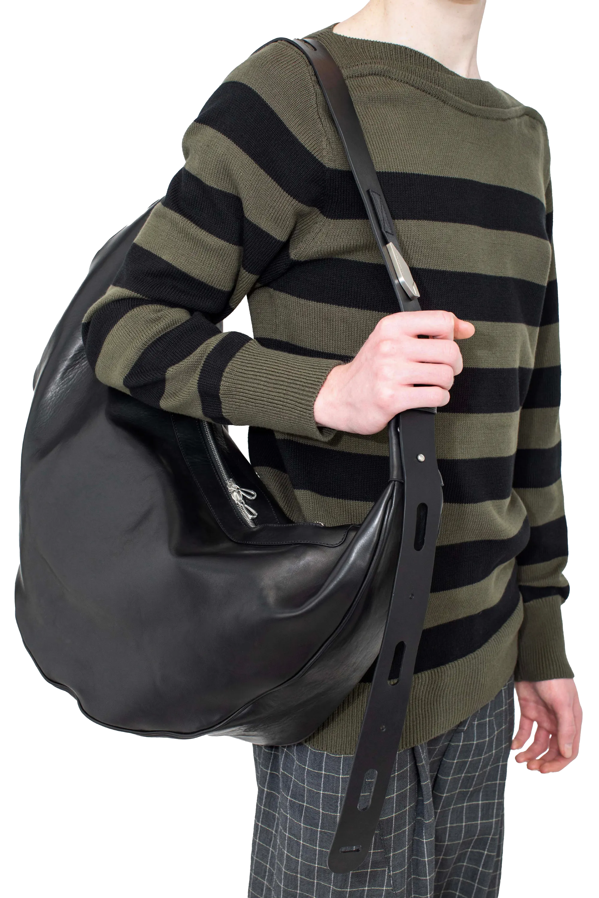 Kiko Kostadinov Bags MORAVIA Bag sac cabas Obsidian Black cuir grainé