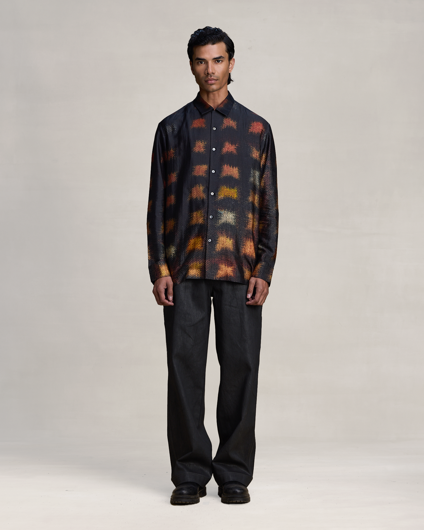 COUNTRYMADE Shirts RADIAL HEAT MAP SHIRT chemise en soie imprimée