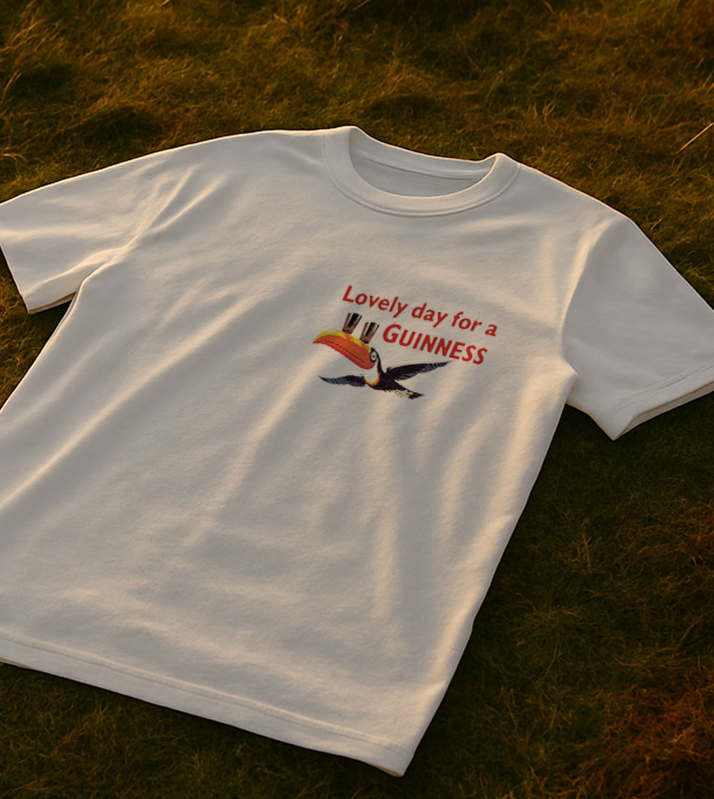 Juste Un T-shirt T-shirts Imprimés T-shirt Imprimé - Lovely Day for a Guinness t-shirt blanc coton biologique