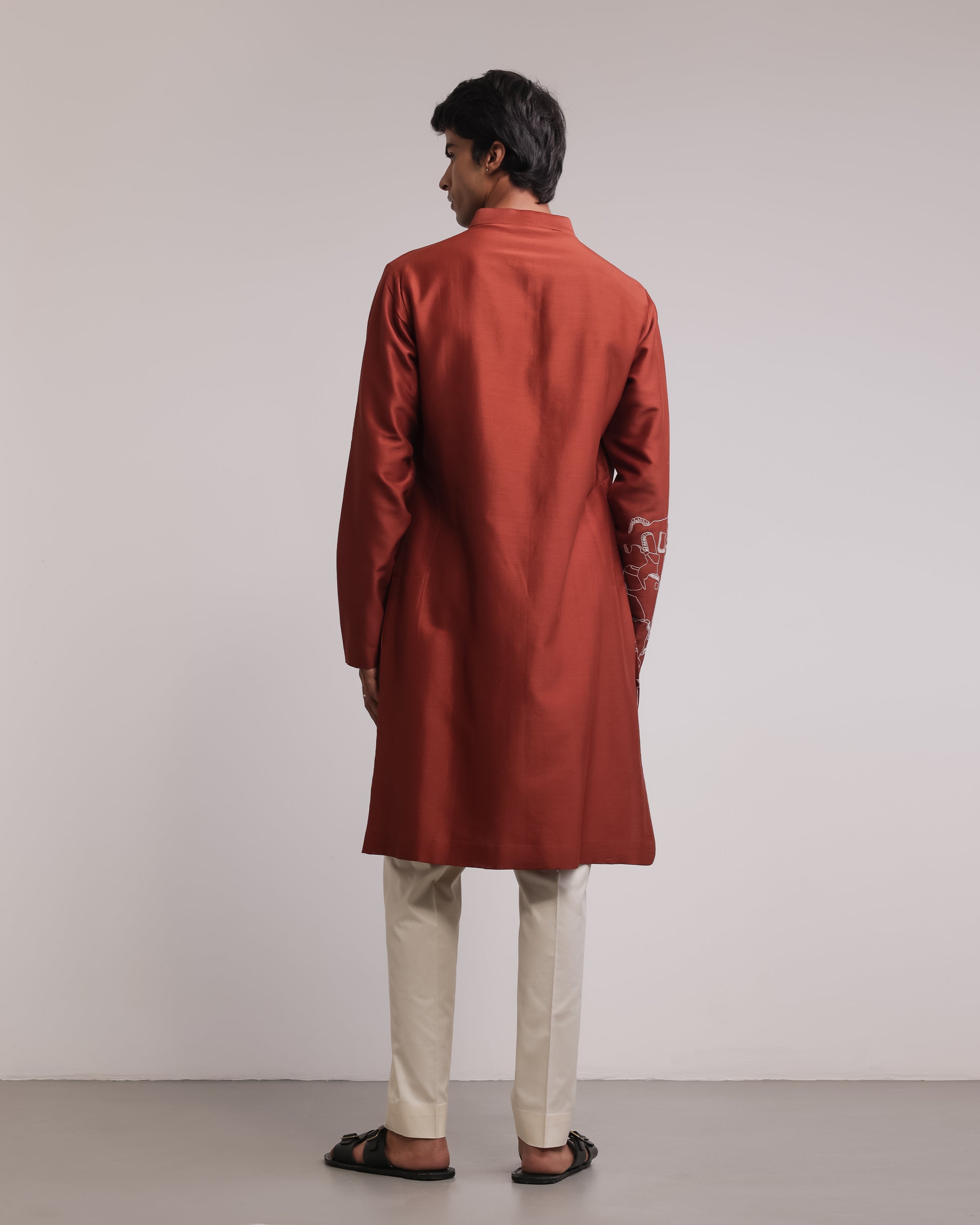 COUNTRYMADE Kurtas Ruined City Kurta Set ensemble kurta brodé rouille