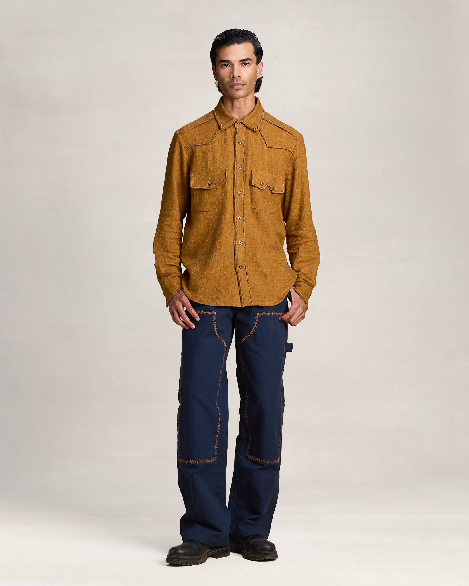 COUNTRYMADE Shirts WELDED SHIRT chemise S broderie de coutures