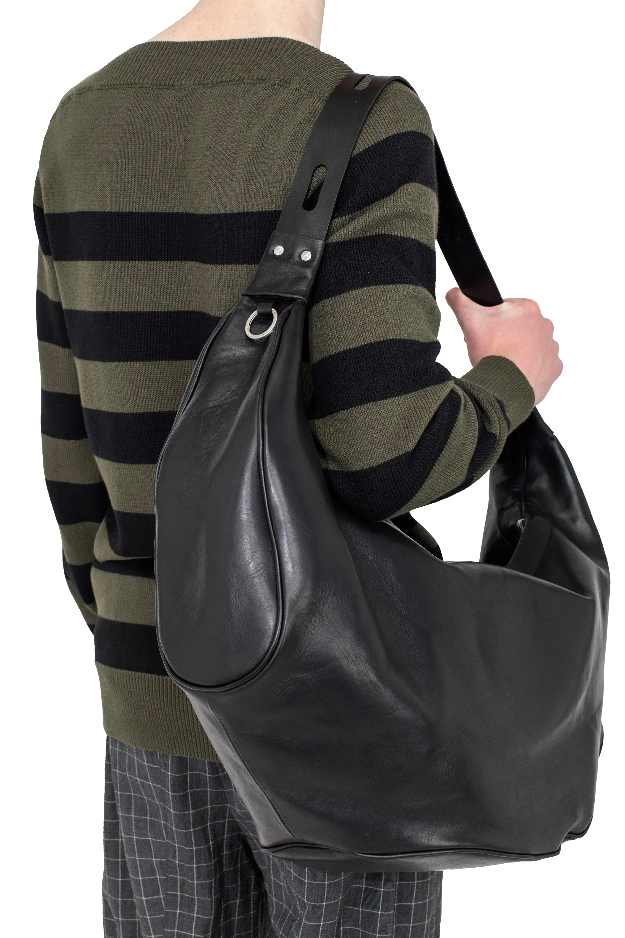 Kiko Kostadinov Bags MORAVIA Bag sac cabas Obsidian Black cuir grainé