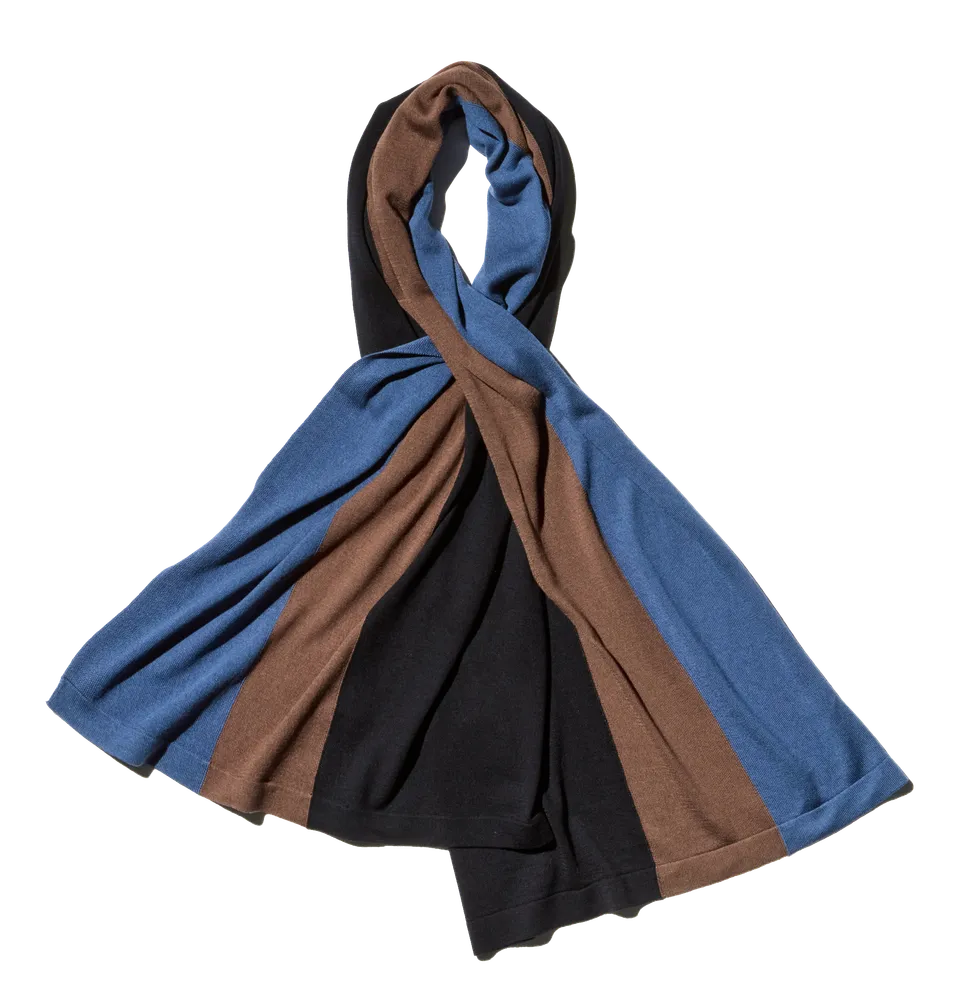Kiko Kostadinov Accessories SIGO Knit Scarf écharpe Brown Tencel soie