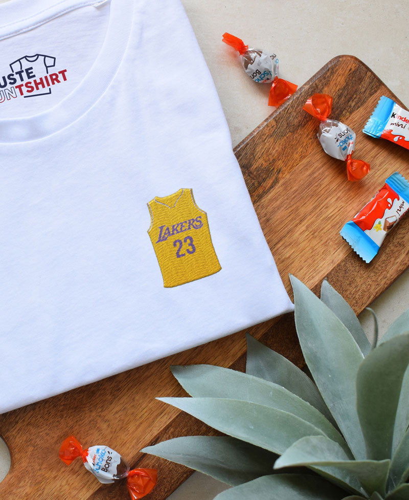Juste Un T-shirt T-shirts Brodés Lakers t-shirt brodé