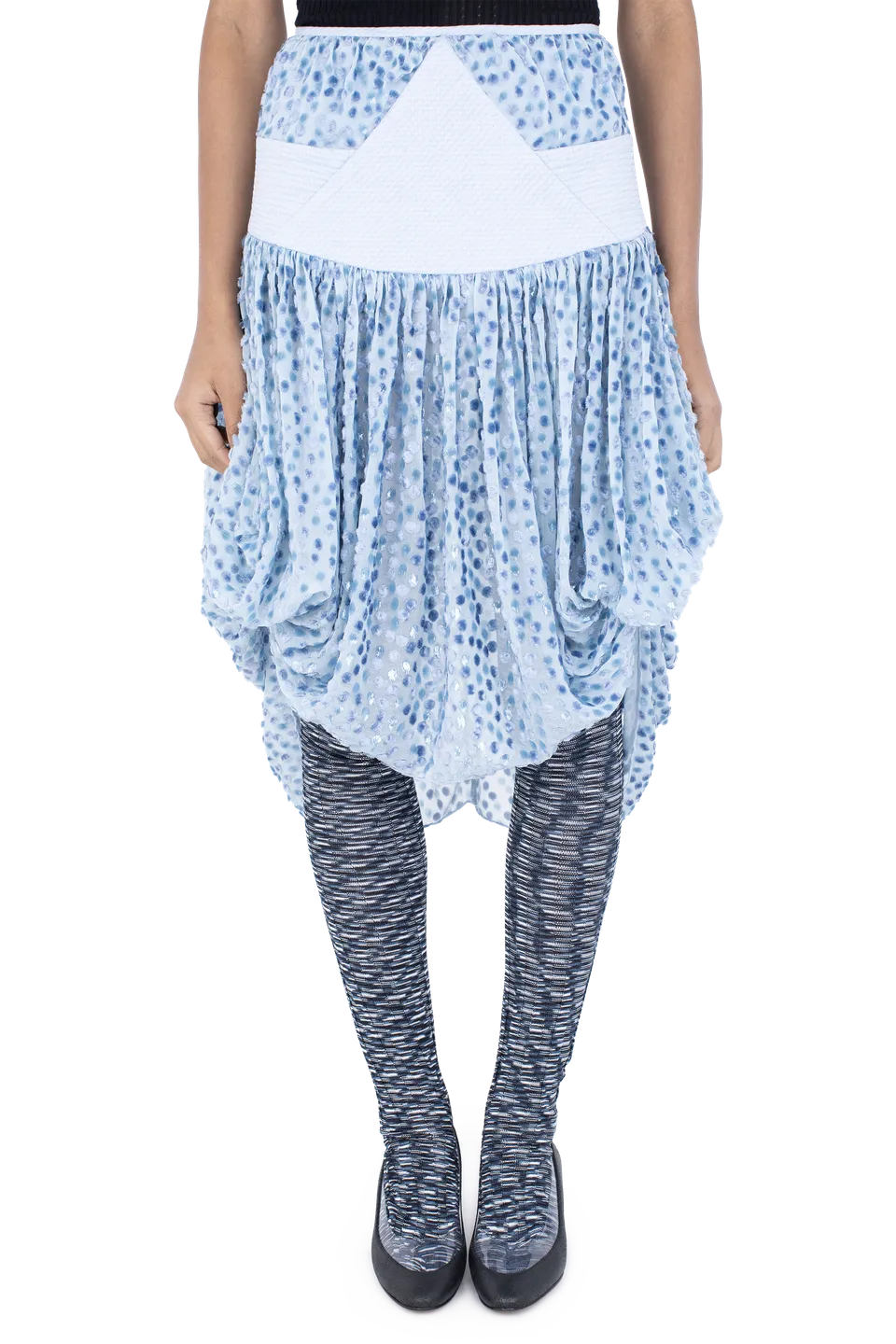 Kiko Kostadinov Bottoms TAWNY Mid-Lenght Skirt jupe Powder Blue soie