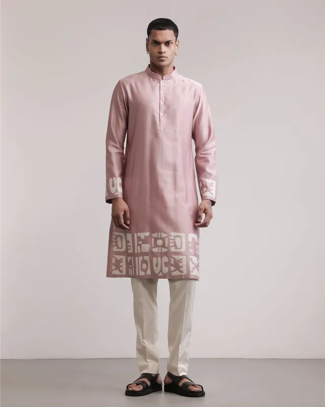 COUNTRYMADE Kurtas Urban Fossil Patchwork Kurta Set ensemble kurta en soie