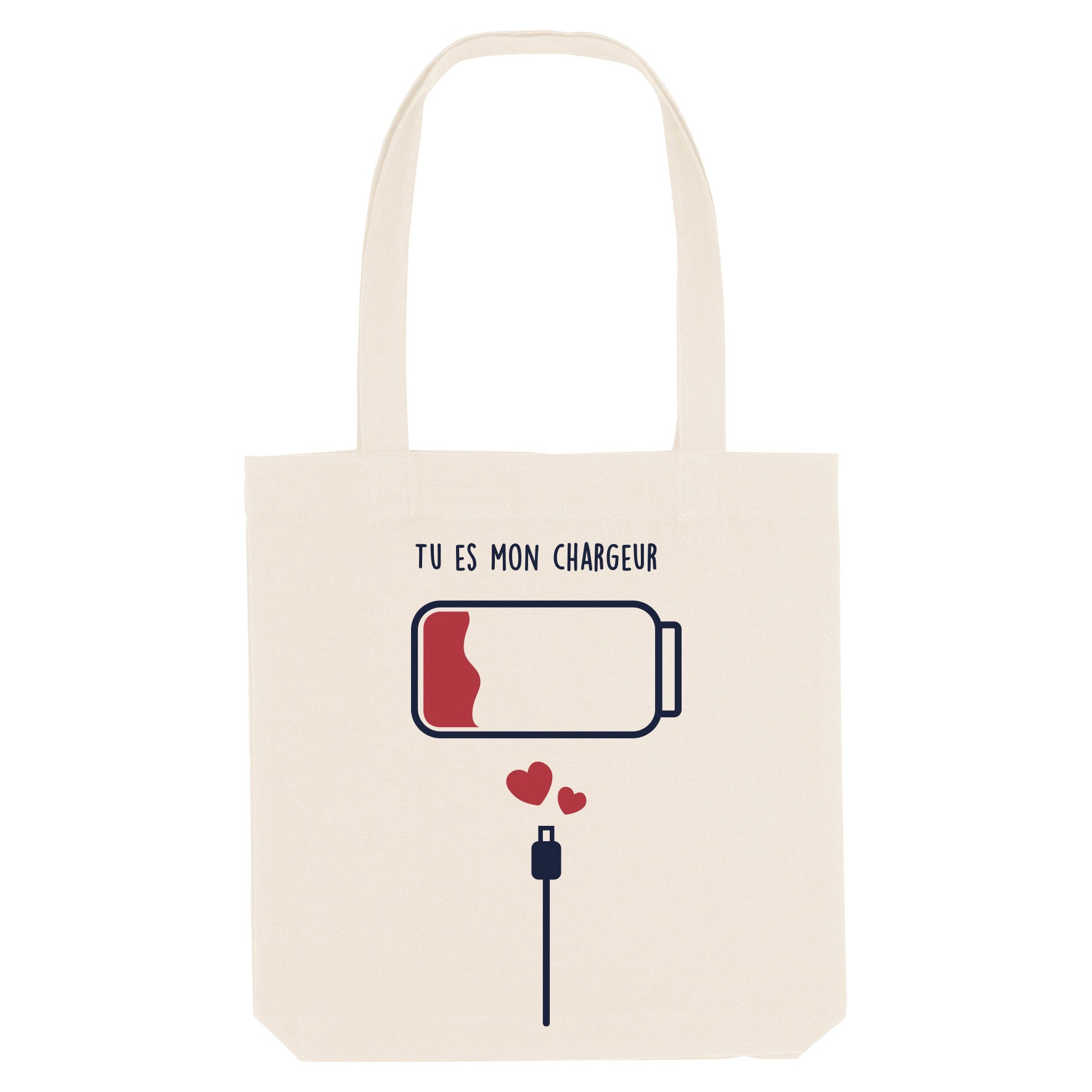 Juste Un T-shirt Tote Bags Tote Bag - Tu es mon chargeur tote bag