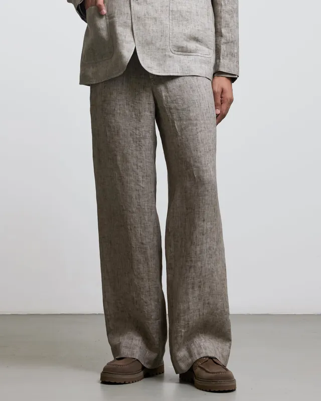 COUNTRYMADE Trousers STONE FADED GRAY TROUSERS pantalon en lin gris délavé