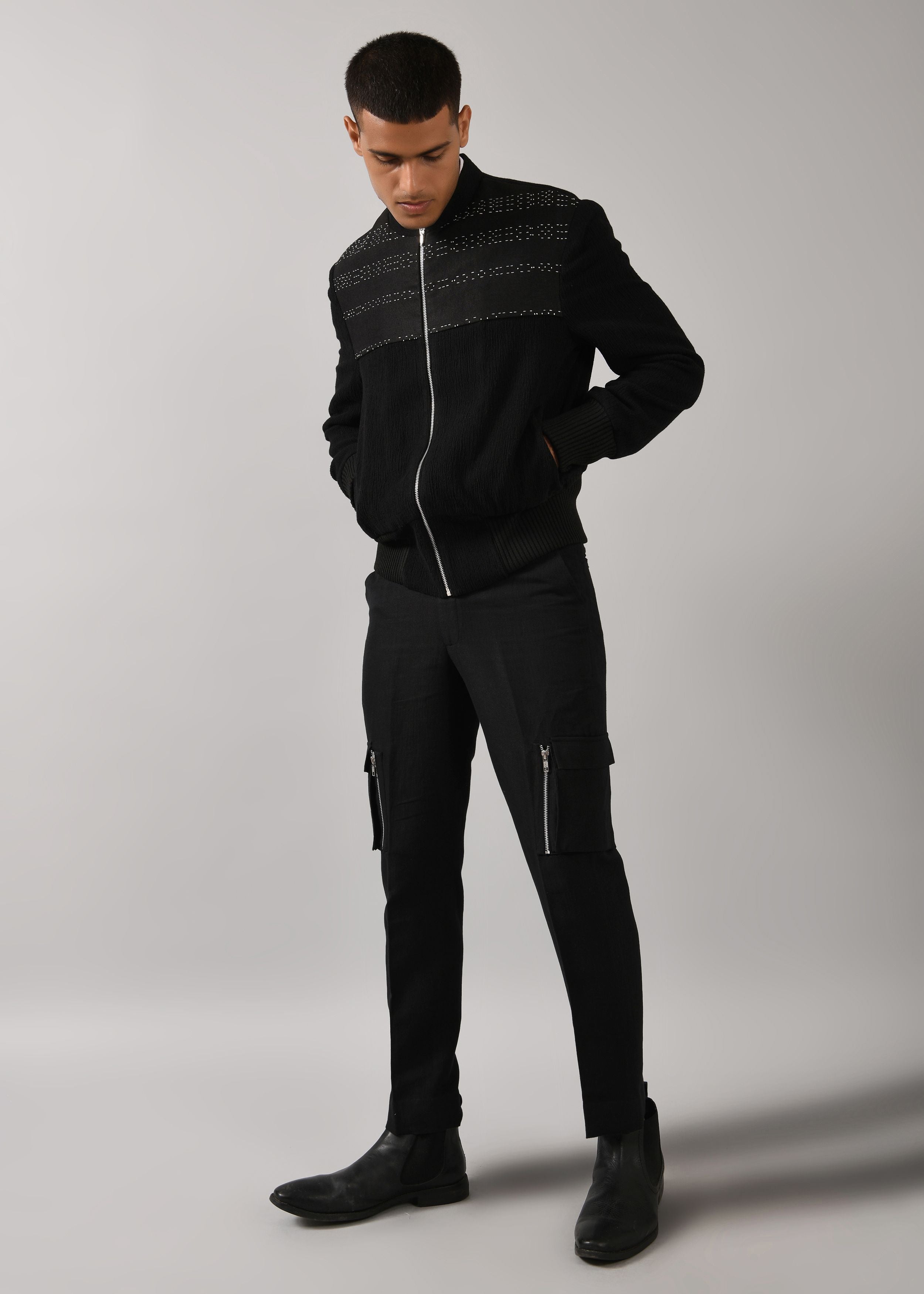 COUNTRYMADE Band of Brothers Morse Code Bomber Jacket bomber noir brodé