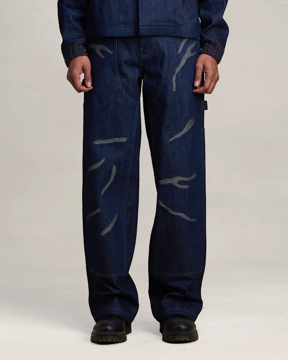 COUNTRYMADE Trousers WHISKERED BARMER PANTS pantalon denim S-XXL brodé