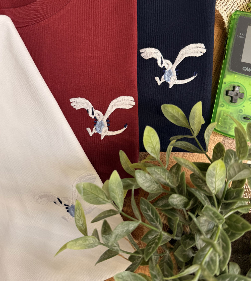 Juste Un T-shirt T-shirts Brodés Lugia brodé coton biologique