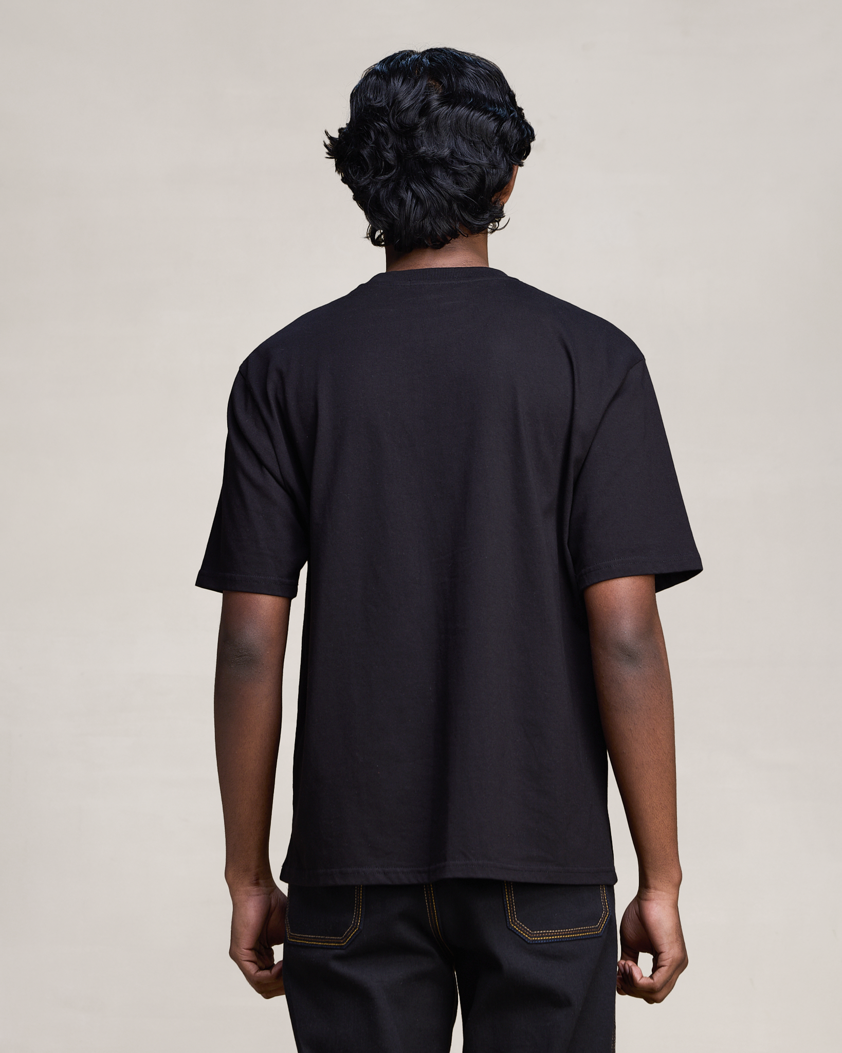 COUNTRYMADE T-shirts HEATMAP STITCH T SHIRT T-shirt noir brodé