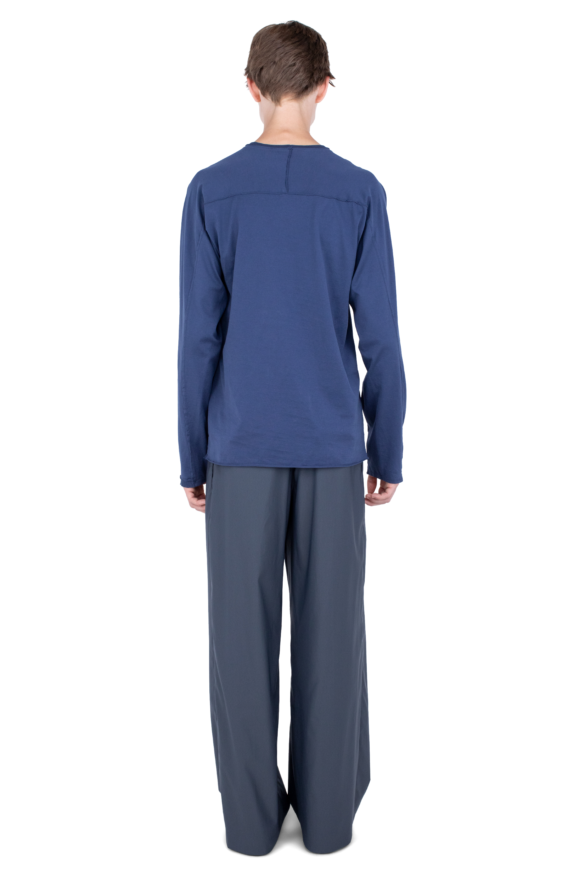 Kiko Kostadinov Tops ASTRO Long Sleeve Top haut Ink Blue coton mercerisé