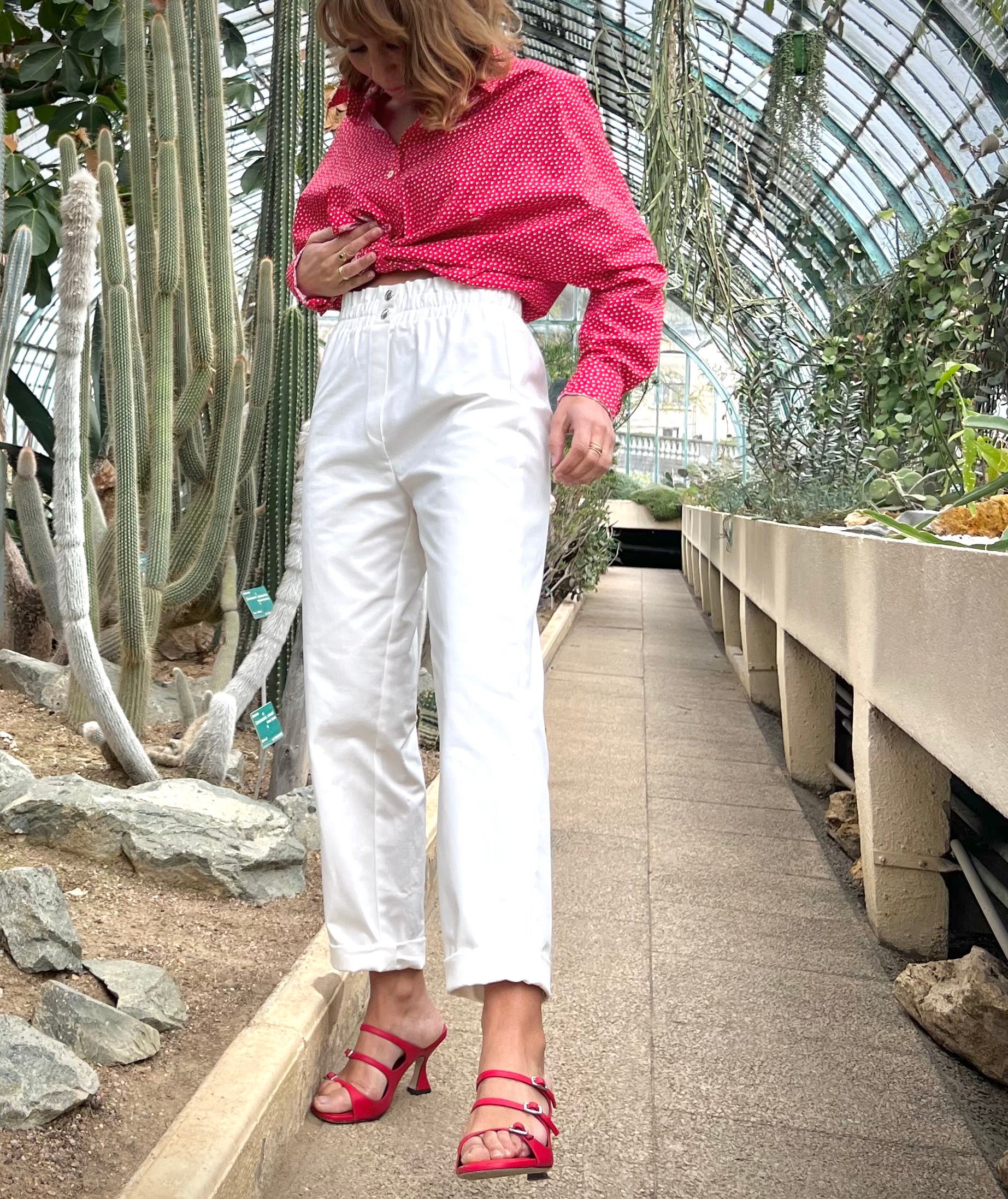 PANTRUCHE Pantalons Pantalon GIPSY blanc taille XS coton carotte
