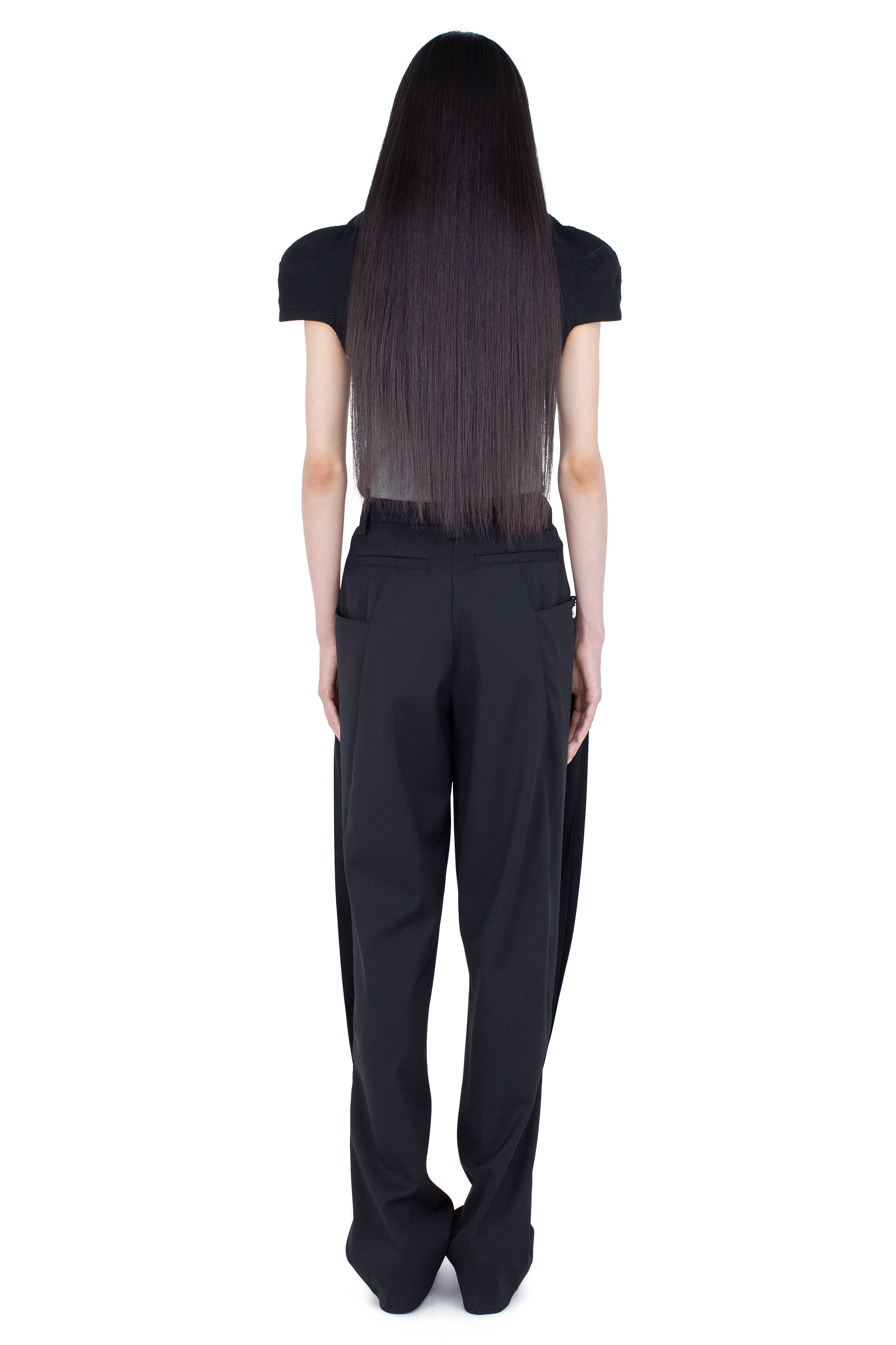 Kiko Kostadinov Tops COMPASS Jersey Top haut Iron Grey / Black, coupe ajustée