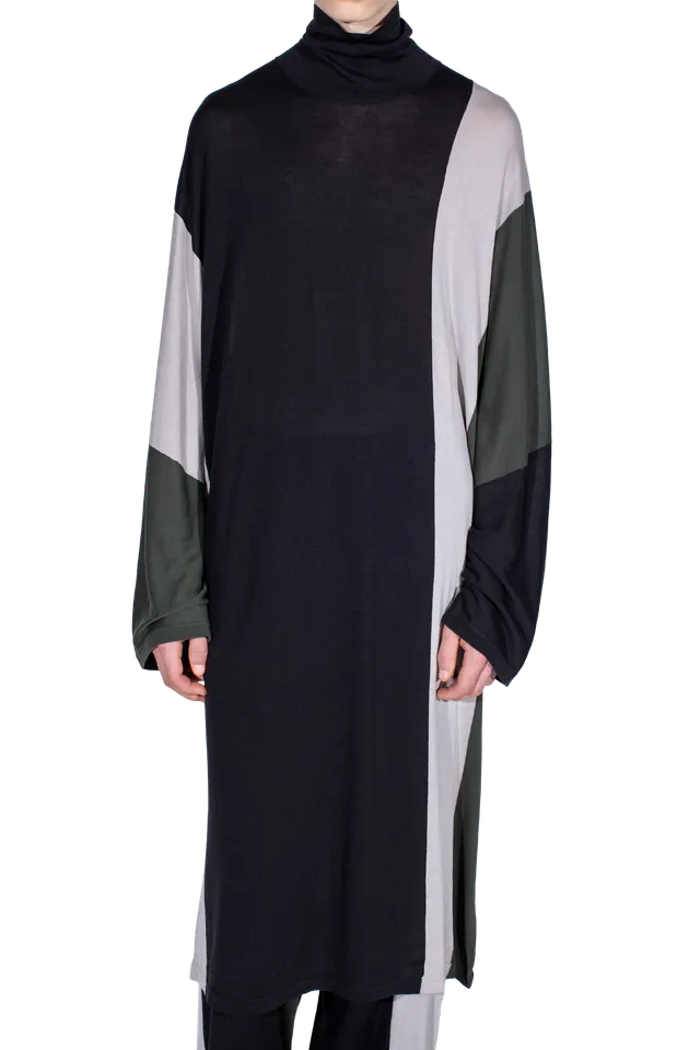 Kiko Kostadinov Knitwear SIGO Knit Tunic tunique noire col roulé