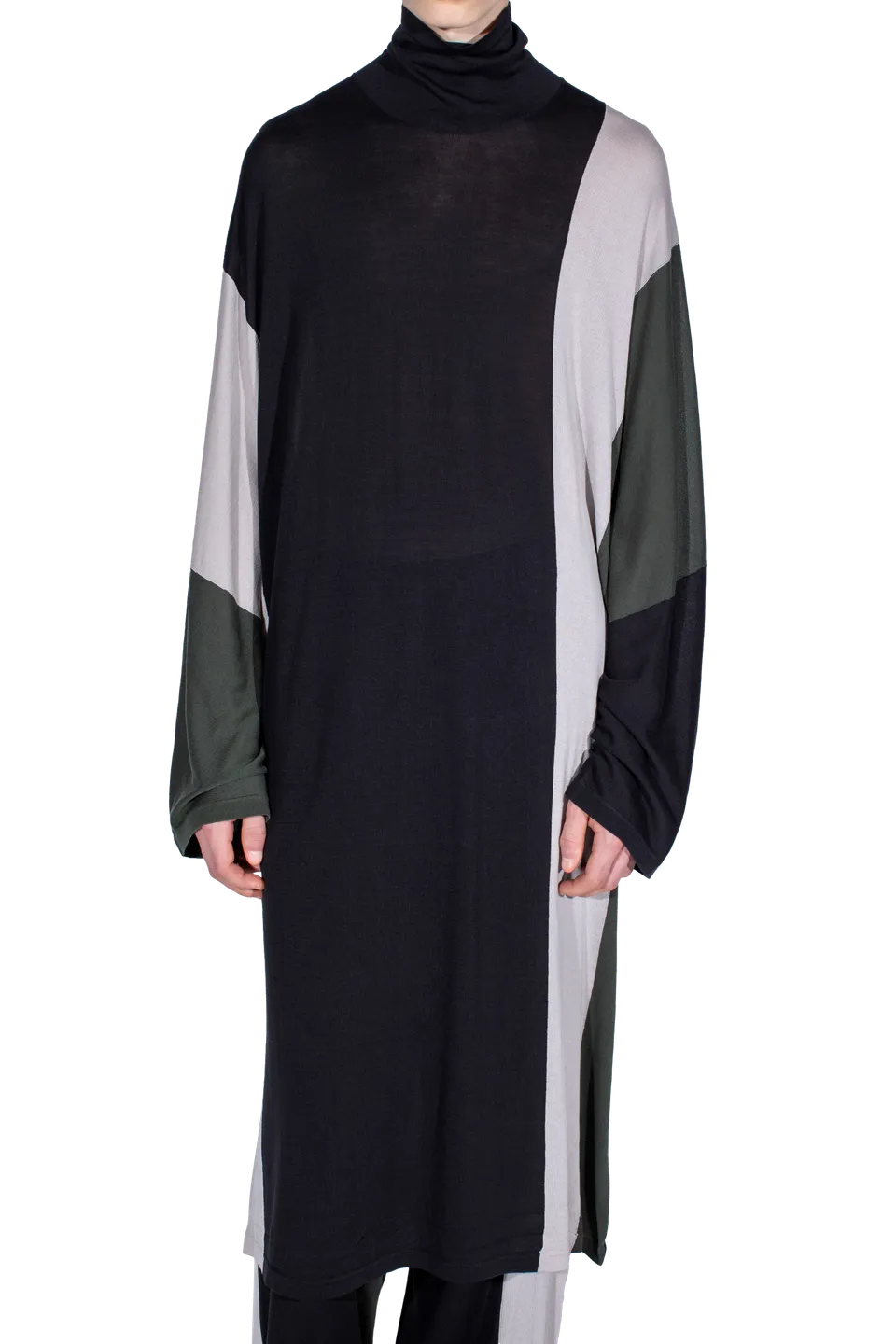 Kiko Kostadinov Knitwear SIGO Knit Tunic tunique noire col roulé