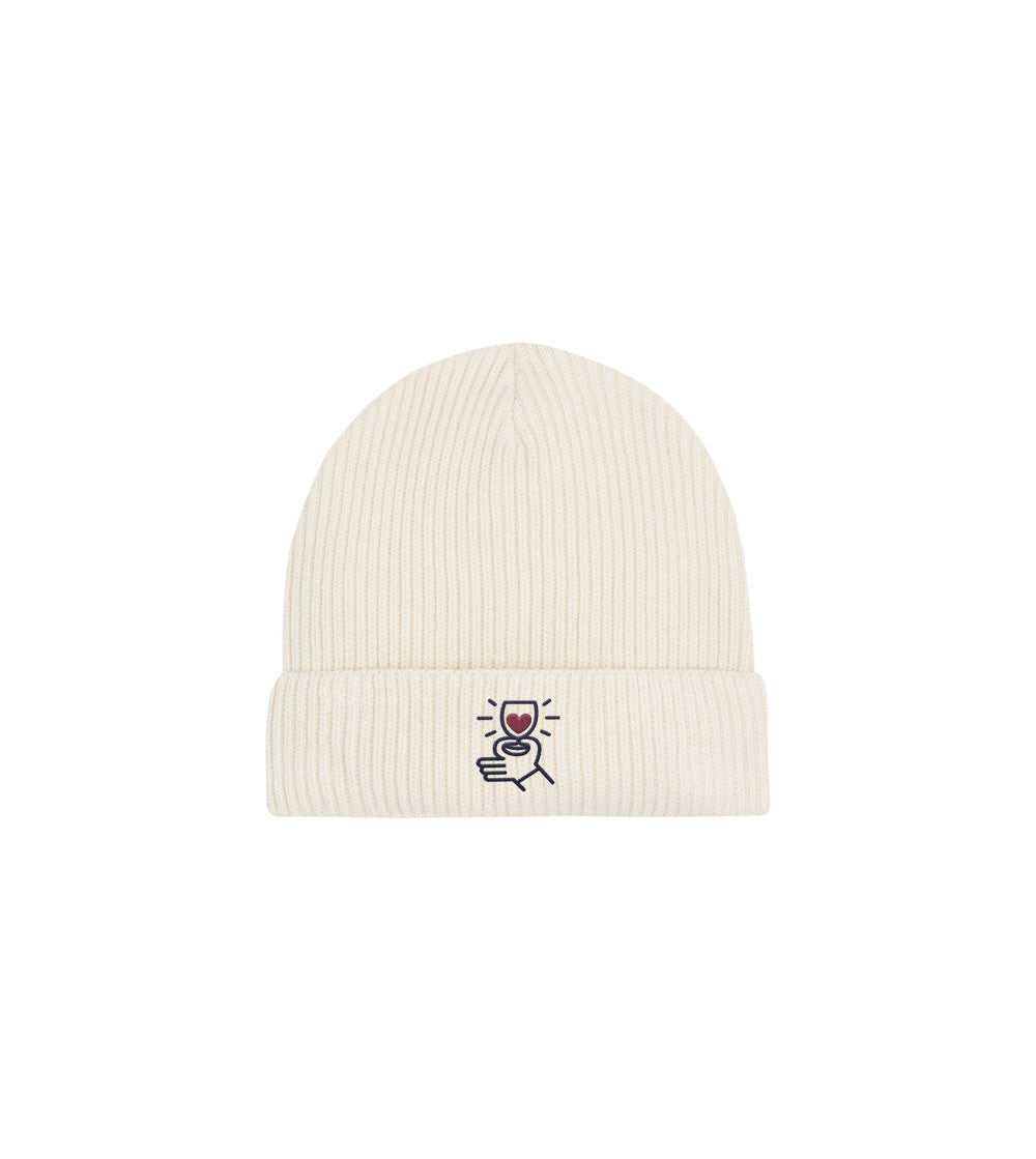 Juste Un T-shirt Bonnets Coeur Rouge bonnet brodé apéro