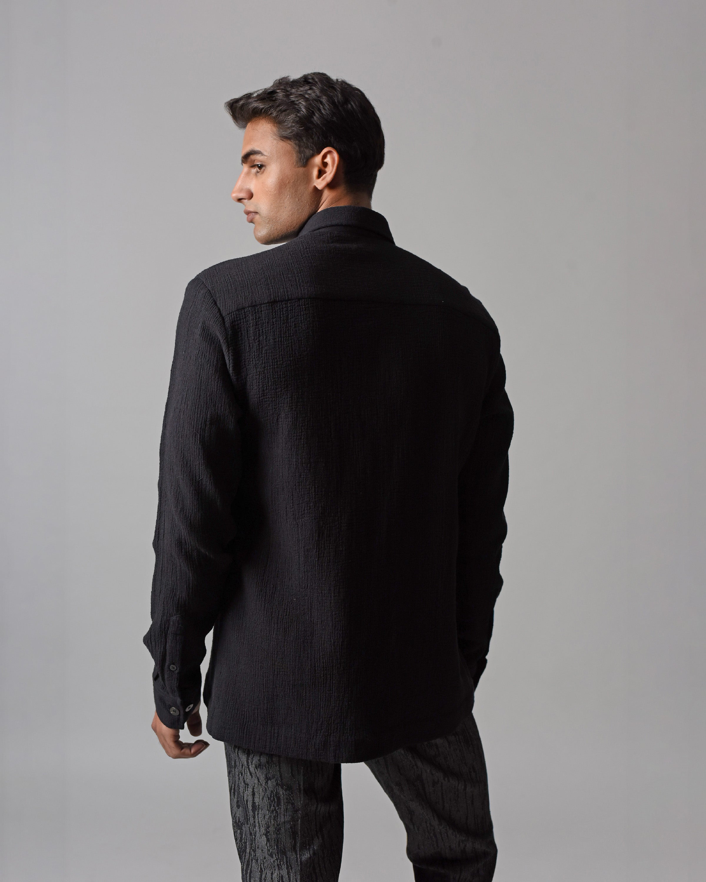 COUNTRYMADE Shirts JUXTAPOSED TEXTURED SHIRT chemise coton texturée