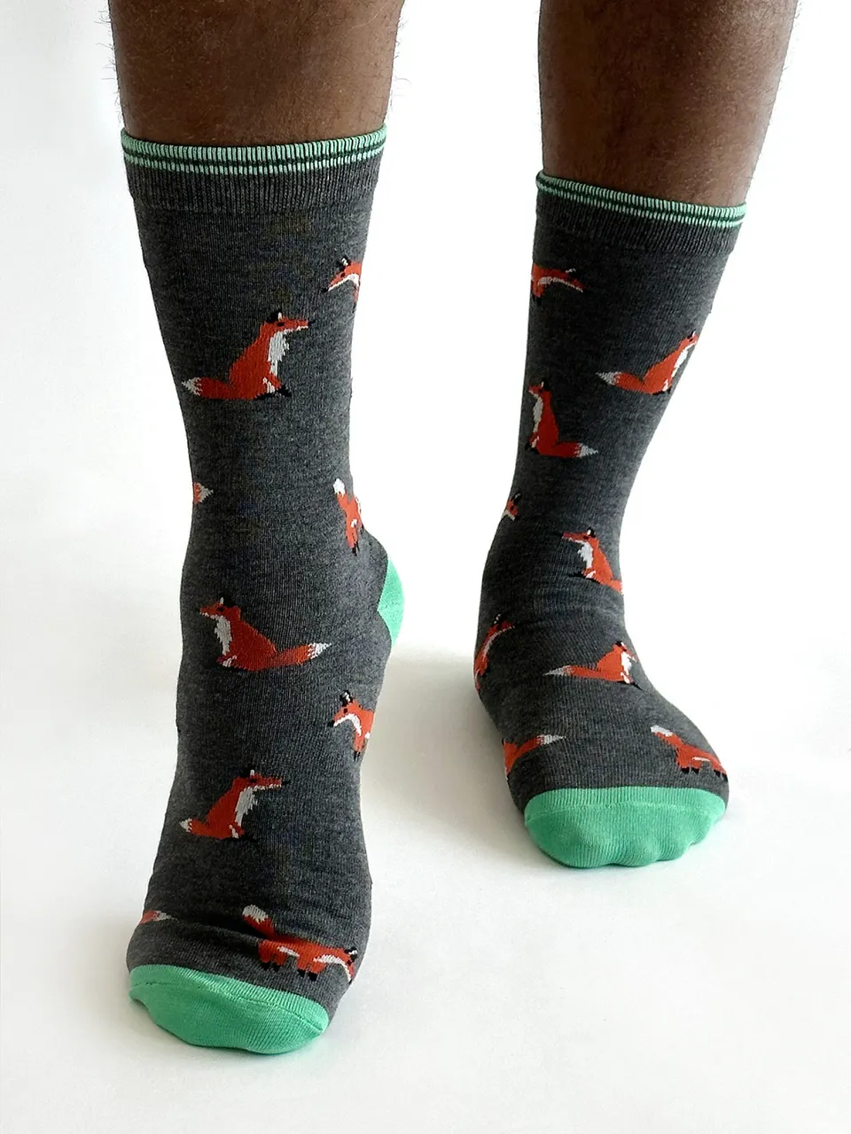Thought Chaussettes homme renards en bambou taille 40-44 anti-bactériennes