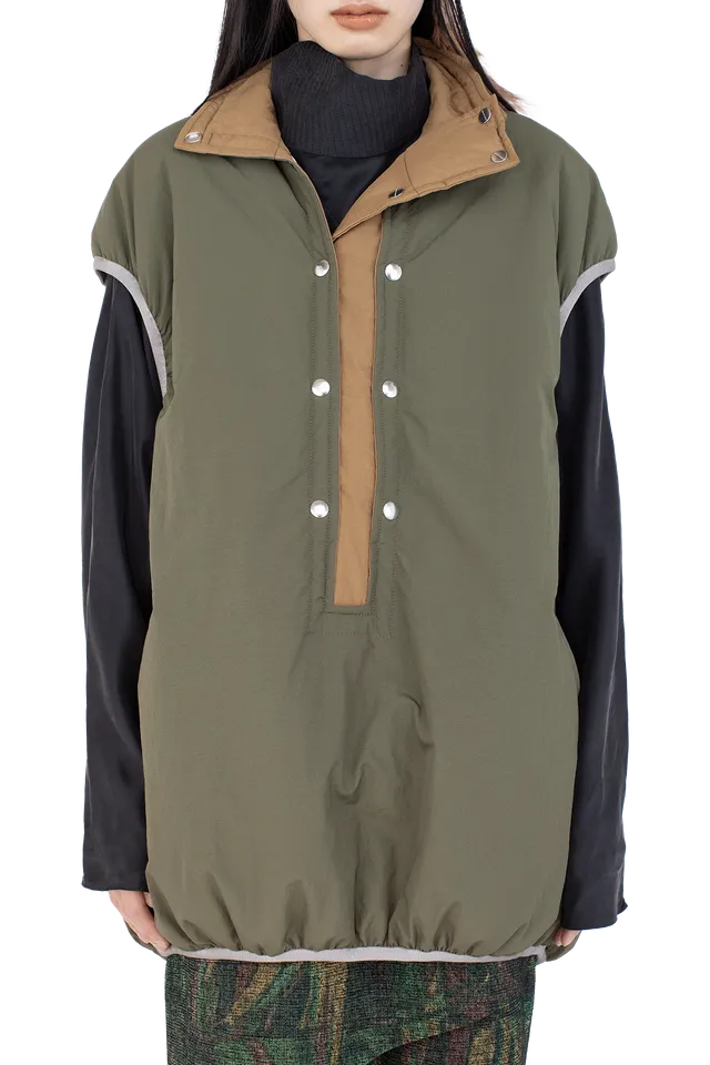 Kiko Kostadinov Knitwear AUK Pullover Gilet gilet Hunter Green réversible