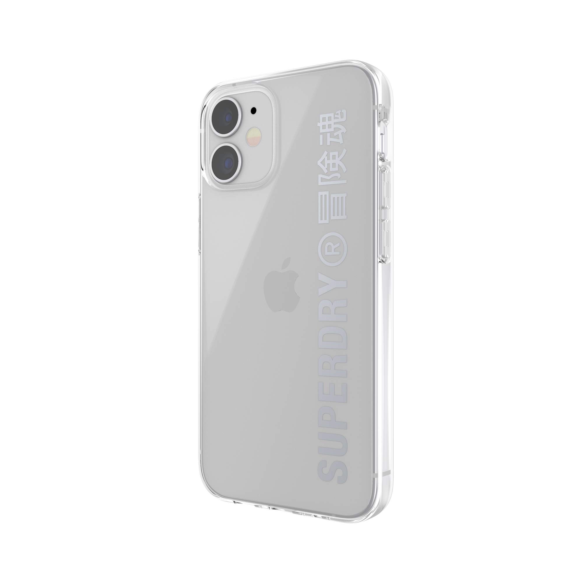Superdry Coques de Protection Coque iPhone 12 Mini transparente argent