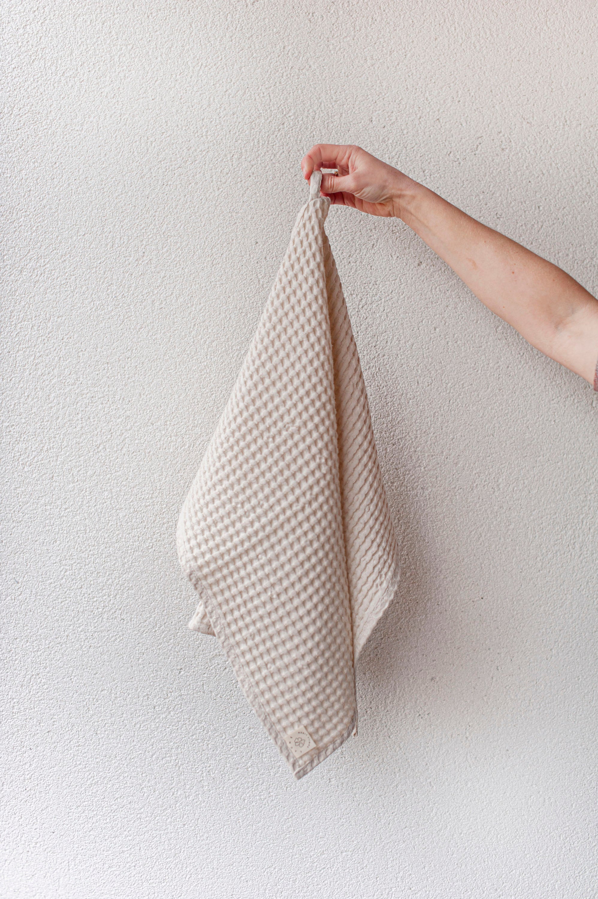 Laumė linen Home Edit serviette gaufrée lin coton bleu ciel