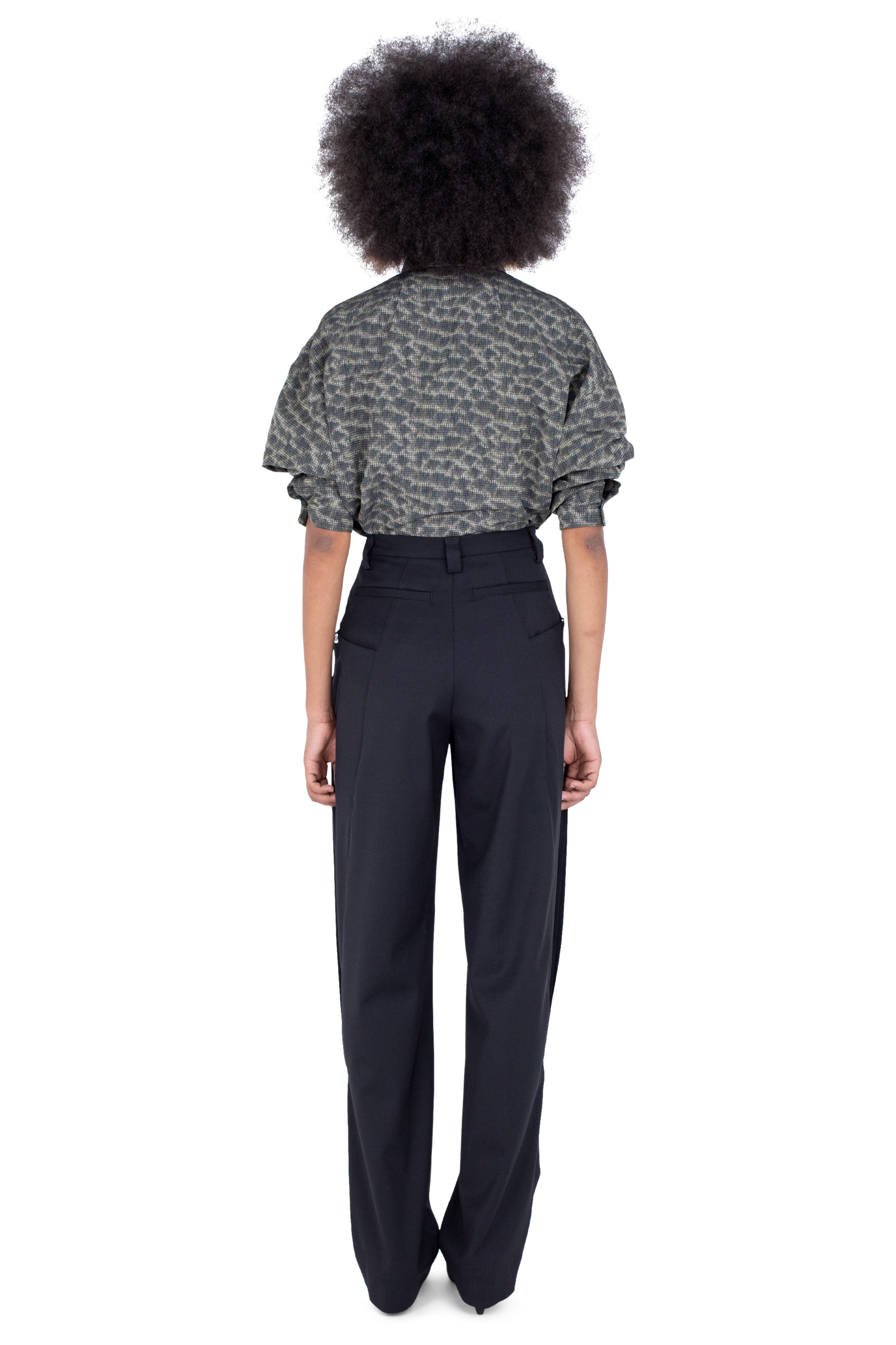 Kiko Kostadinov Shirts WEKA Shirt chemise Feather Print oversize en ripstop