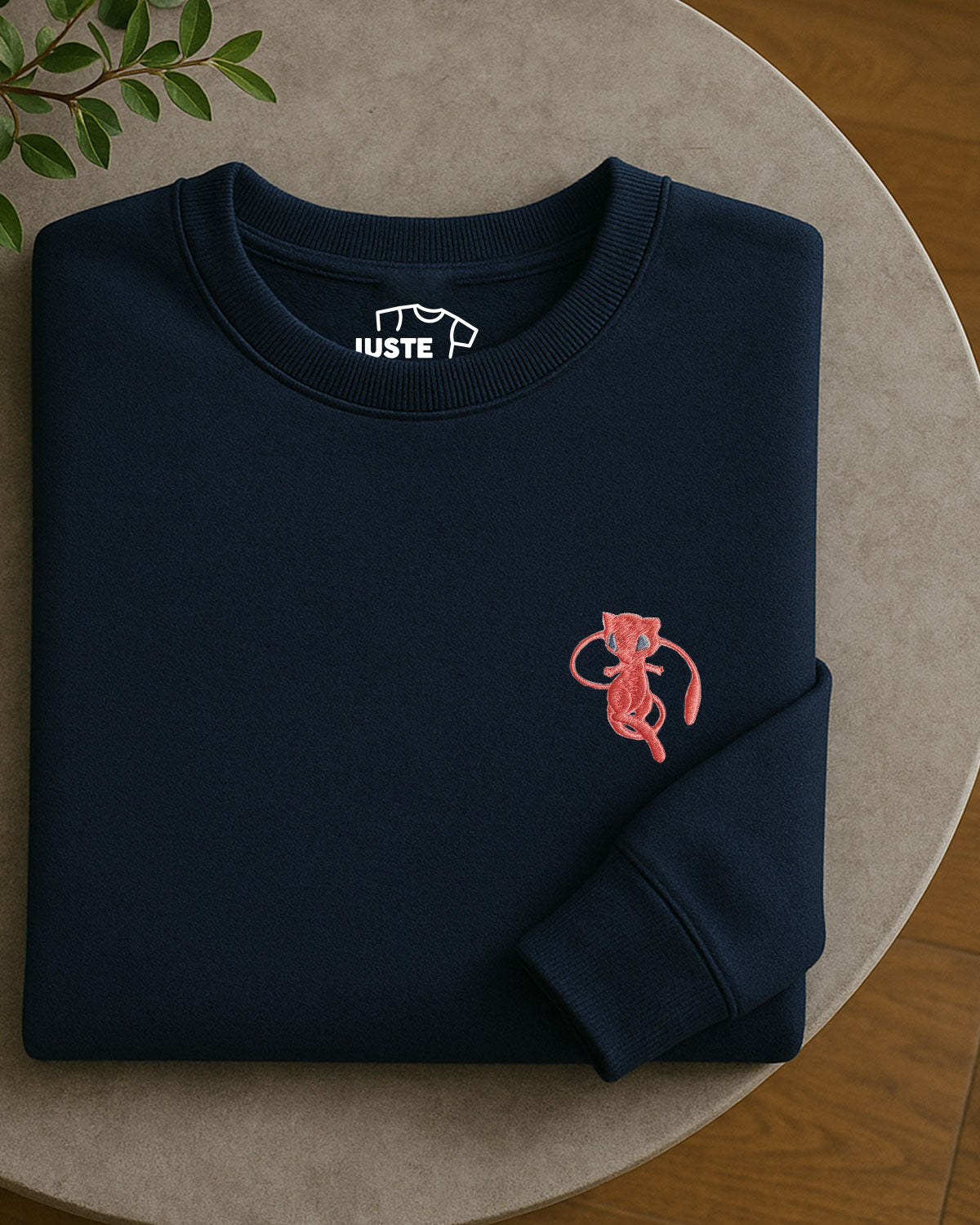 Juste Un T-shirt Sweats Brodés Mew sweat brodé coton biologique