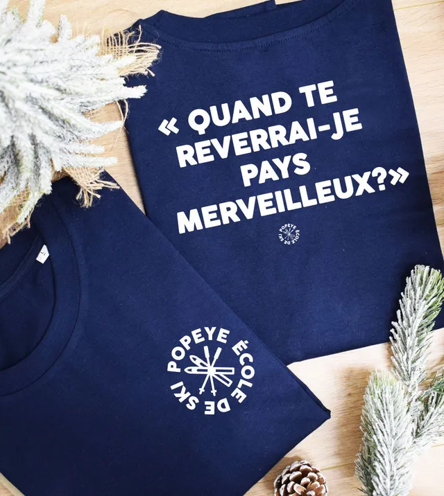 Juste Un T-shirt T-shirts Imprimés Pays Merveilleux t-shirt S blanc ski