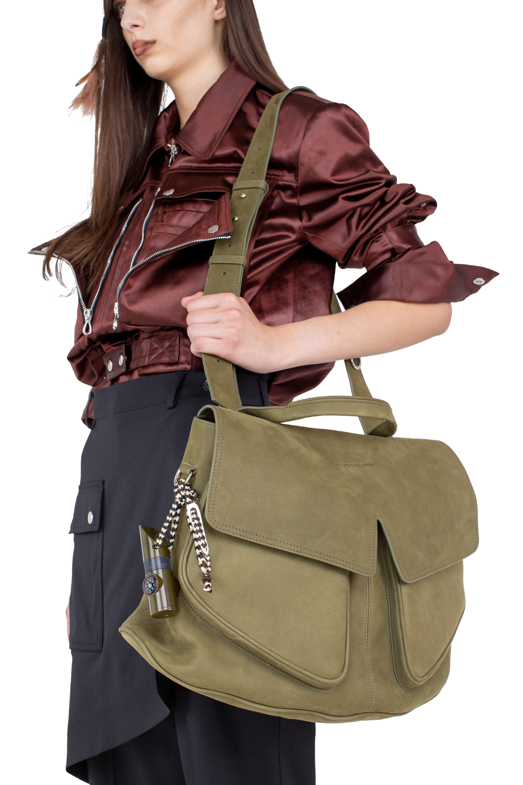 Kiko Kostadinov Bags MEZULARI sac vert Artichoke Green OS en nubuck