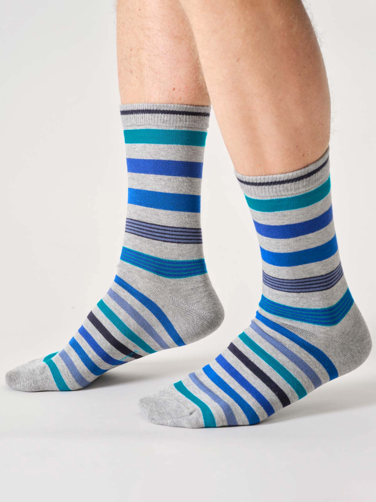 Sourire Multicolore Chaussettes homme coffret 4 paires pois rayures coton bio