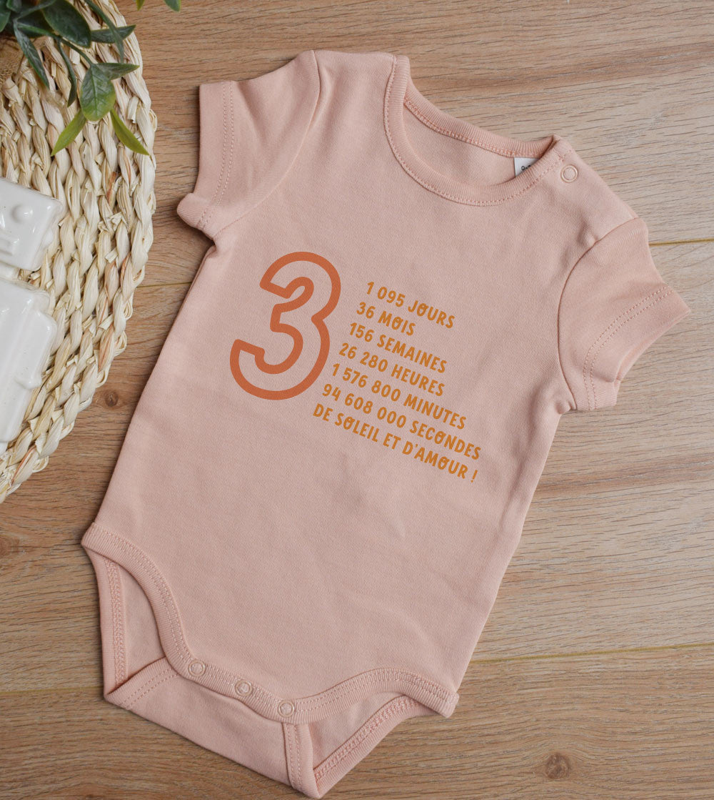 Juste Un T-shirt Bébé 3 ans body bébé blanc