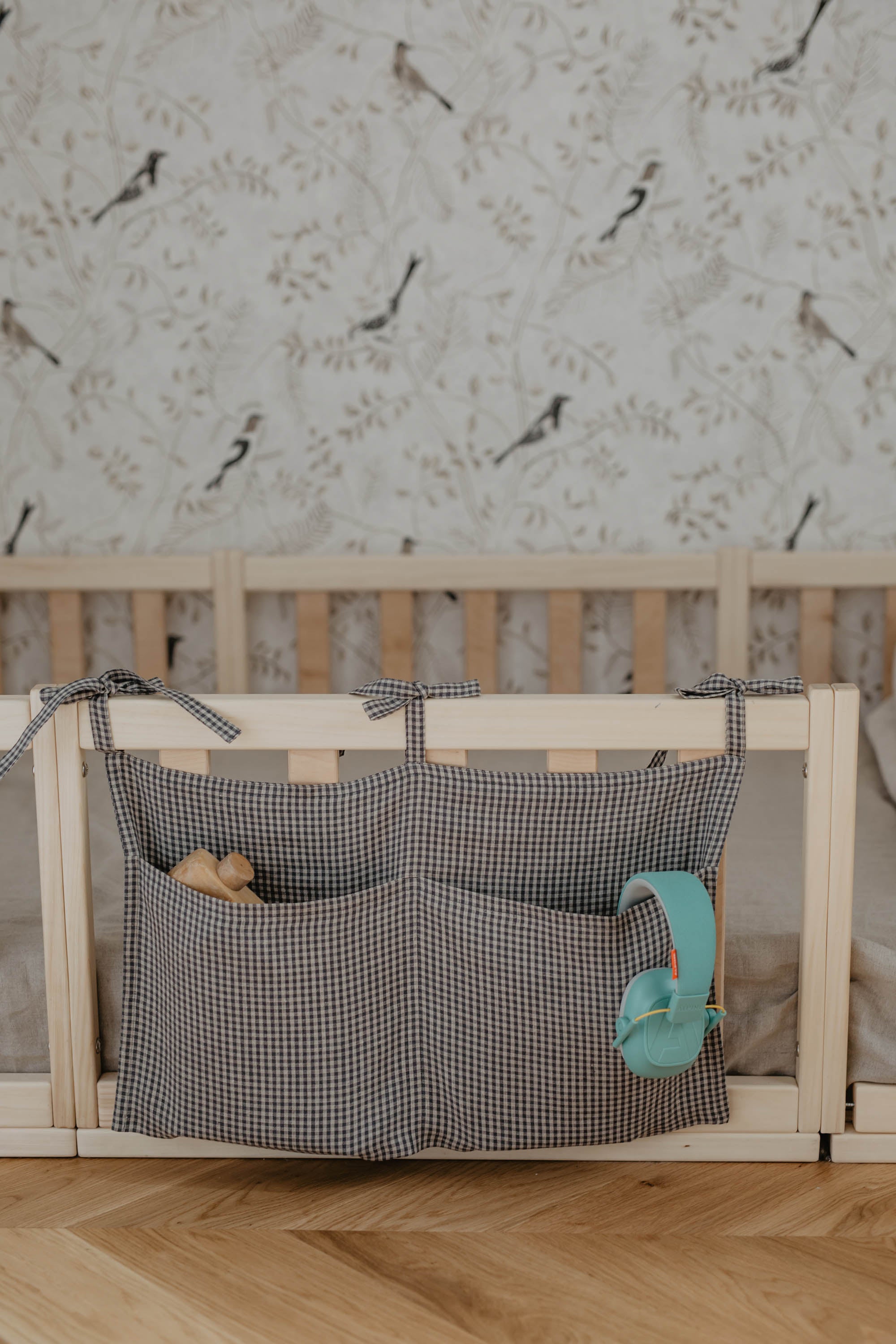 Laumė linen Baby and Kids organiseur de lit bébé en lin 2 poches