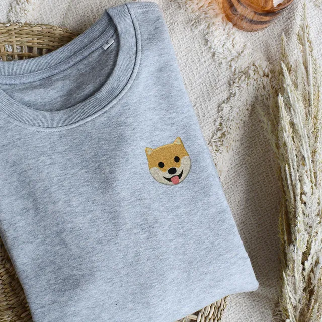 Juste Un T-shirt Sweats Brodés Shiba sweat brodé