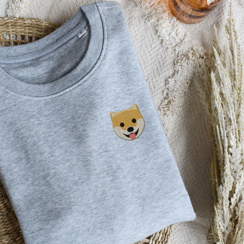 Juste Un T-shirt Sweats Brodés Shiba sweat brodé
