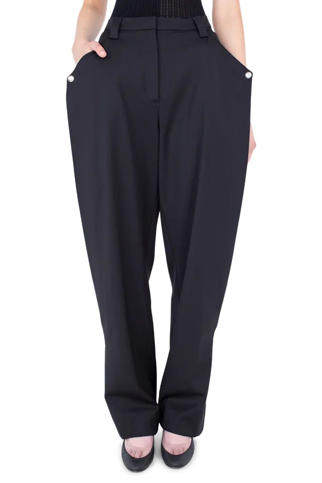 Kiko Kostadinov Bottoms TERN Trousers pantalon noir laine