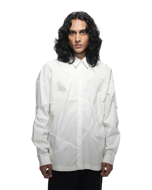 COUNTRYMADE Shirts Deformed Hand Tuck Shirt chemise en coton twill sur commande