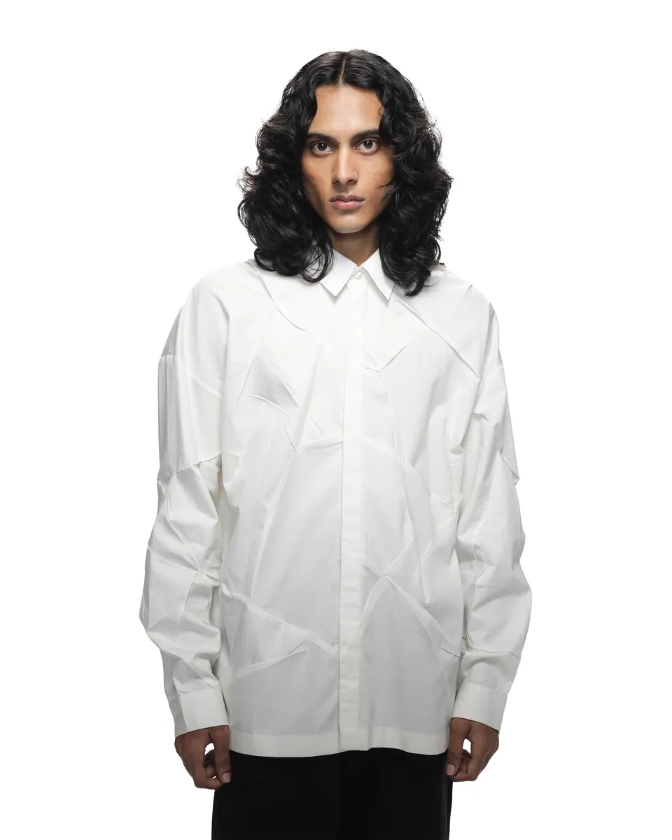 COUNTRYMADE Shirts Deformed Hand Tuck Shirt chemise en coton twill sur commande